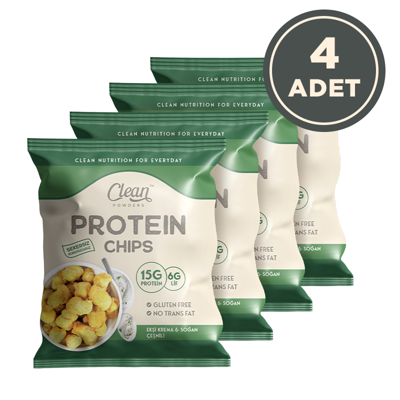 Clean Powders Protein Chips 50 Gr Ekşi Krema Soğan 4 Adet