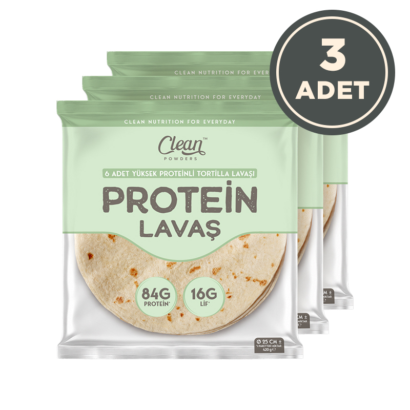 Clean Powders Yüksek Proteinli Tortilla Lavaşı 6'lı 420 Gr - 3 Adet