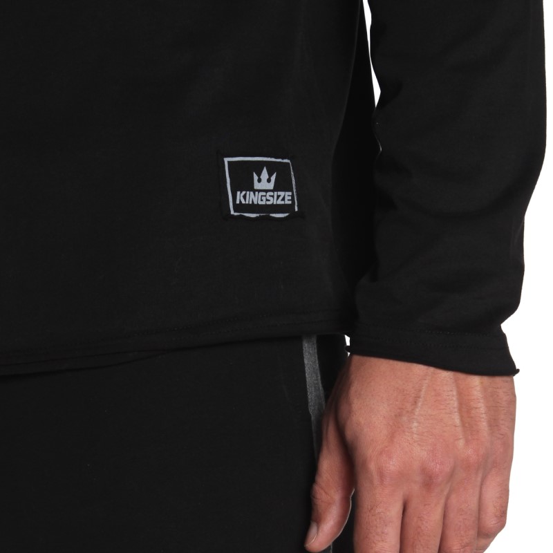Kingsize Follow The King Uzun Kollu T-Shirt Siyah