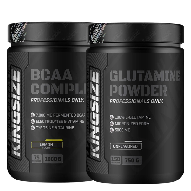 Kingsize Nutrition BCAA Complex 1000 Gr + Glutamine 750 Gr Aromasız Kombinasyonu