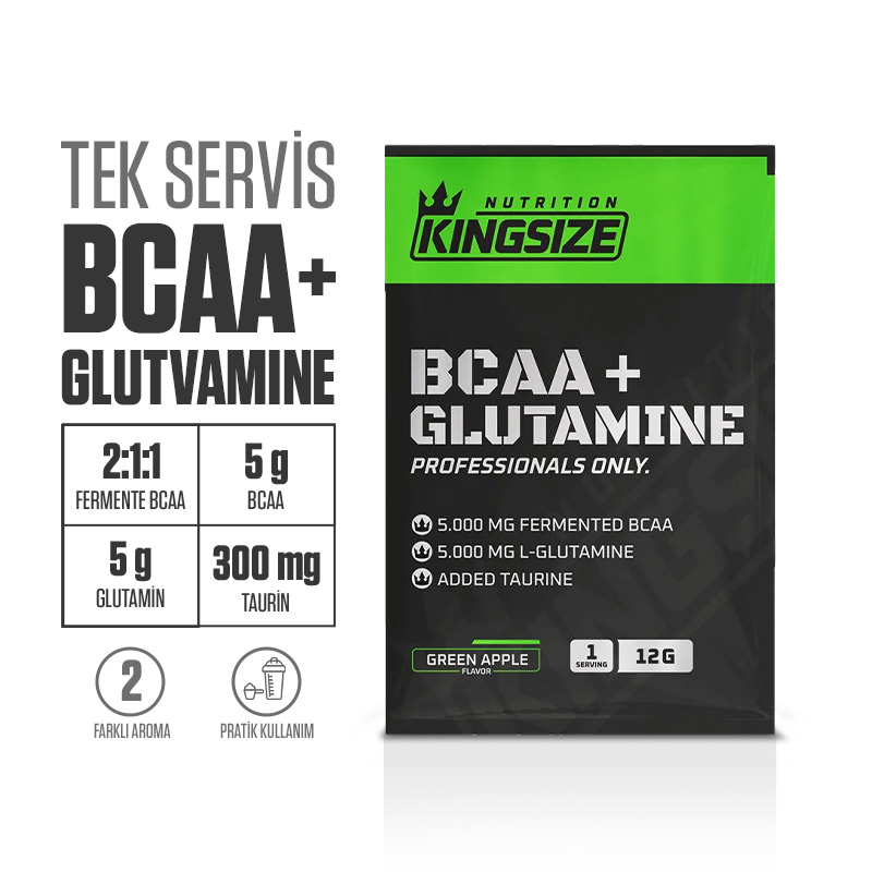 Kingsize Nutrition BCAA + Glutamine Powder 12 Gr 1 Saşe