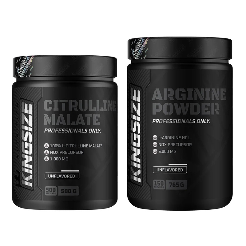 Kingsize Nutrition Citrulline Malate Powder 500 Gr + Arginine Powder 765 Gr Kombinasyonu