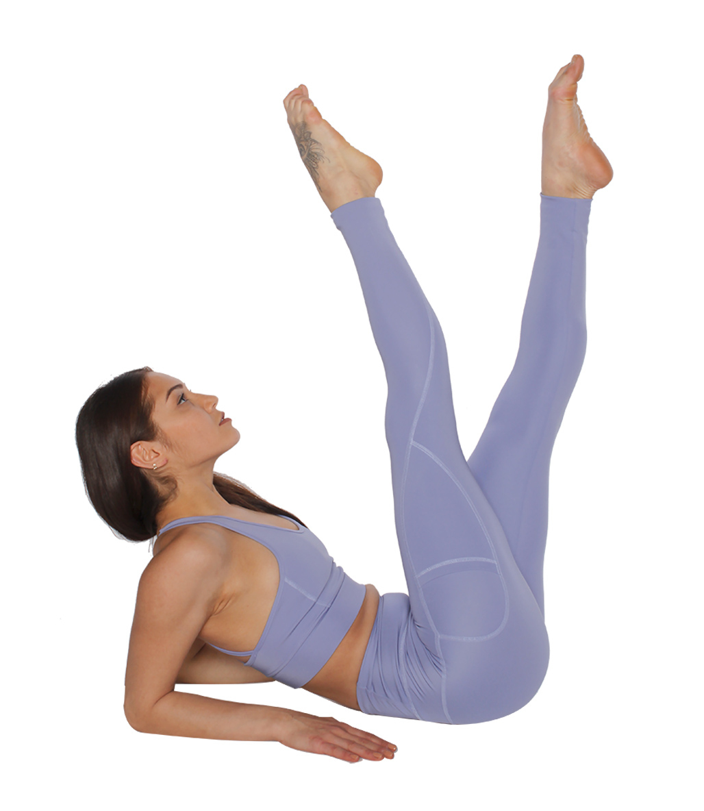 MuscleCloth Elise Cepli Spor Tayt + Elise Sporcu Sütyeni Lila