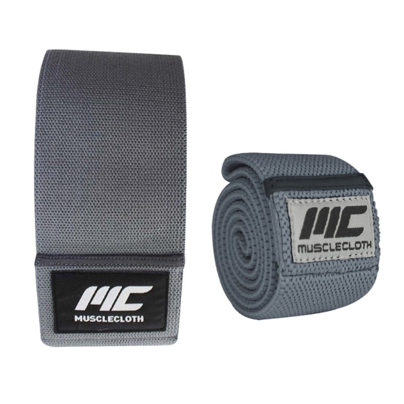 MuscleCloth Loop Band + Active Loop Band Direnç Bandı Seti Gri Sert