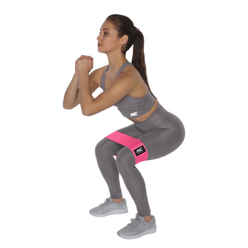 MuscleCloth Loop Band + Active Loop Band Direnç Bandı Seti Pembe Orta