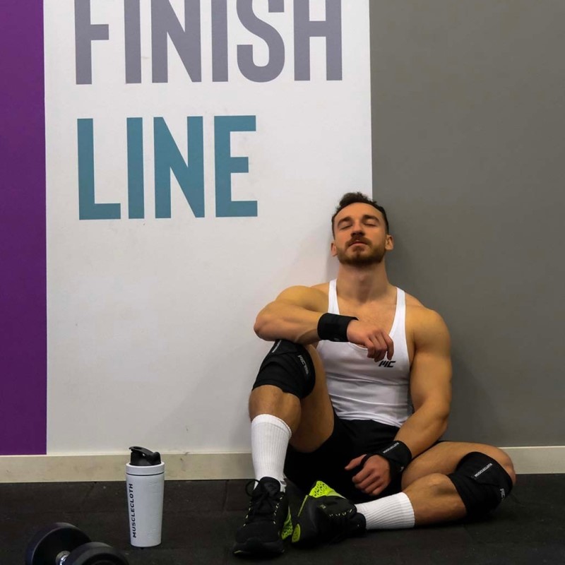 MuscleCloth Pro Knee Wraps Diz Bandajı 2'Li Paket - Cırt Bantlı Siyah