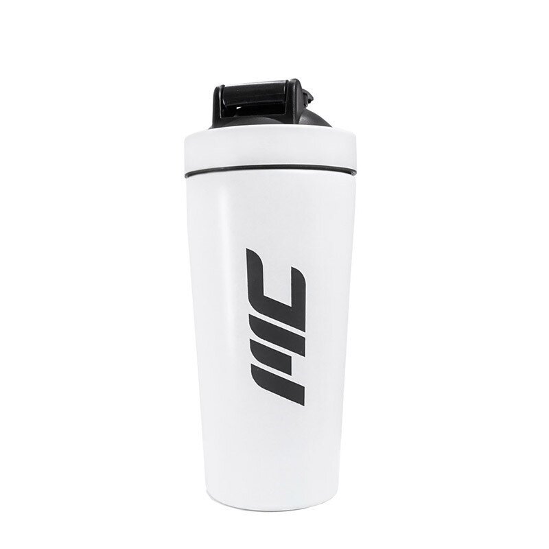 MuscleCloth Termo Çanta Seti Gri + Paslanmaz Çelik Shaker 739 ml Beyaz
