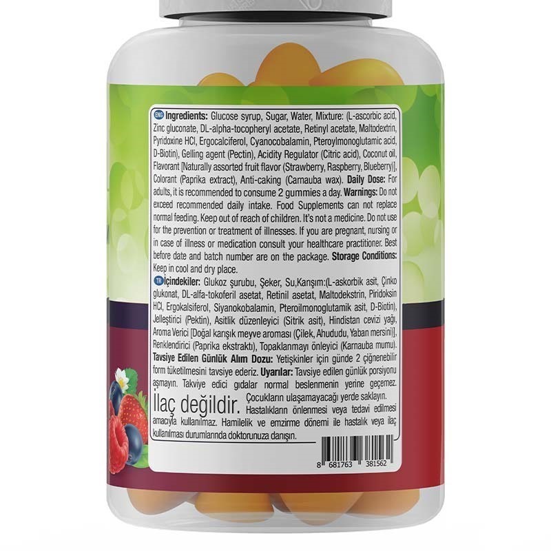 Nature's Supreme Gummies Multivitamin for Adults 120 Çiğnenebilir Form