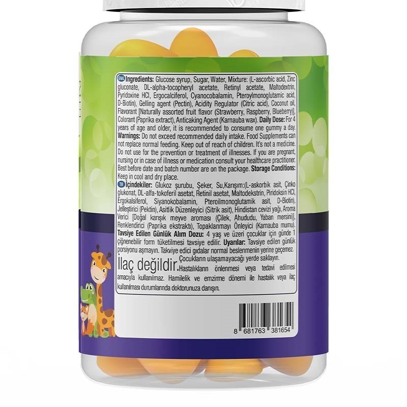 Nature's Supreme Gummies Multivitamin for Kids 30 Çiğnenebilir Form