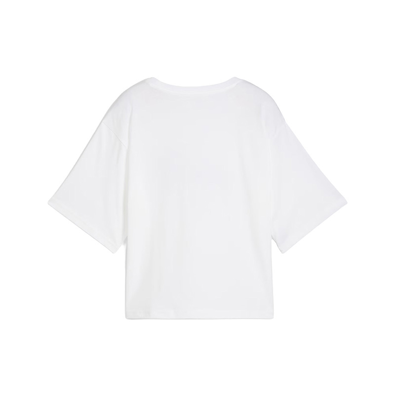 Puma Ess Cropped No.1 Logo Kadın Kısa Kollu T-Shirt Beyaz