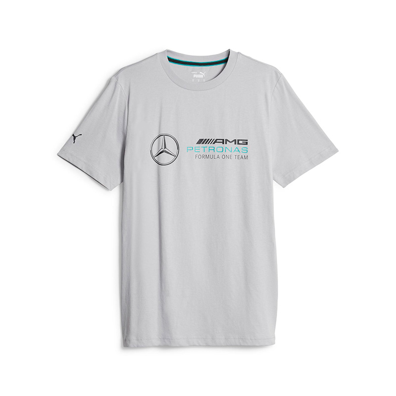 Puma Mercedes AMG Petronas Ess Logo Kısa Kollu T-Shirt Gri