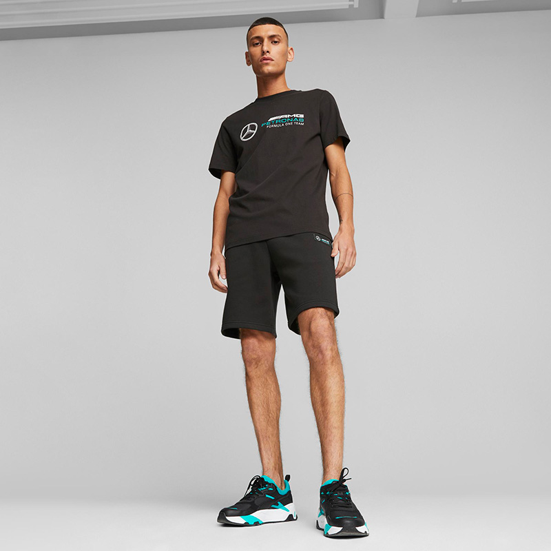 Puma Mercedes AMG Petronas Ess Logo Kısa Kollu T-Shirt Siyah