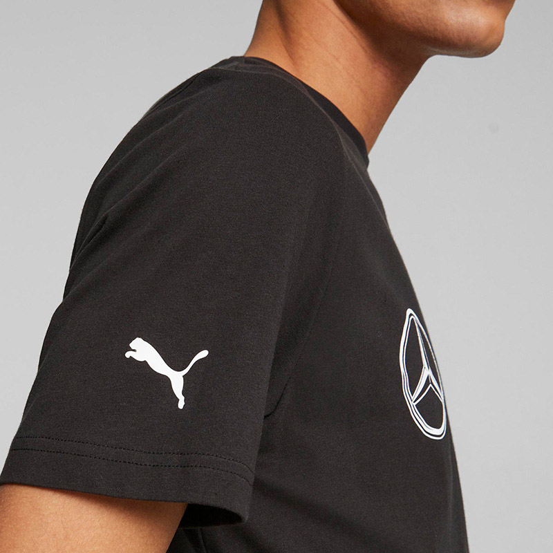 Puma Mercedes AMG Petronas Ess Logo Kısa Kollu T-Shirt Siyah