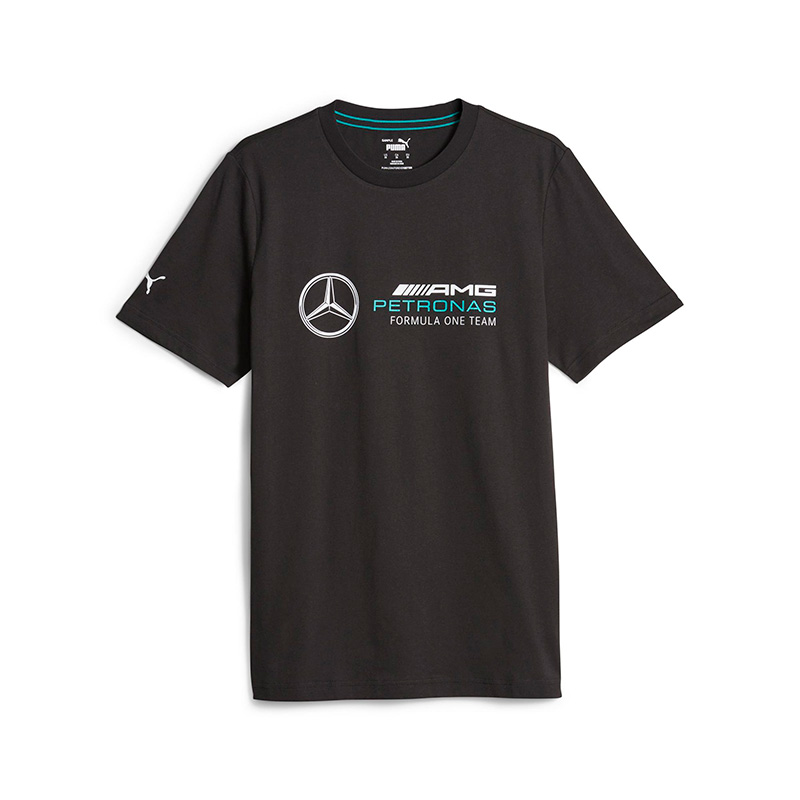 Puma Mercedes AMG Petronas Ess Logo Kısa Kollu T-Shirt Siyah