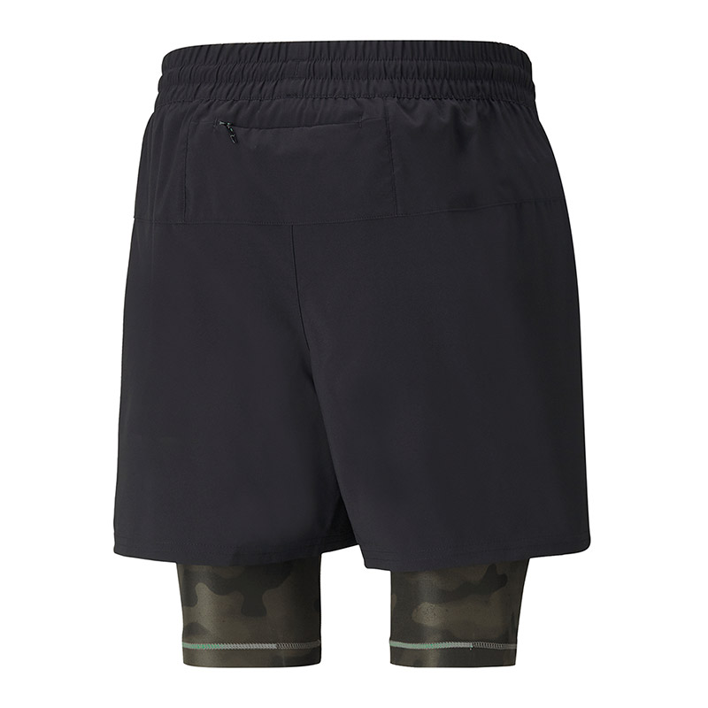 Puma Run 2 in 1 Short Şort Siyah Yeşil