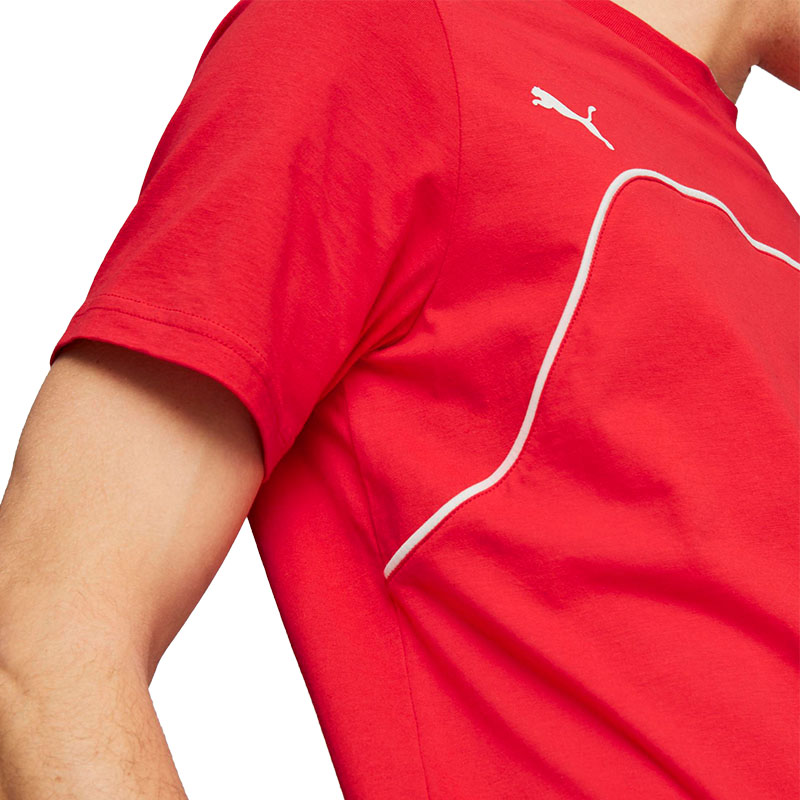 Puma Scuderia Ferrari Motorsport Kısa Kollu T-Shirt Kırmızı