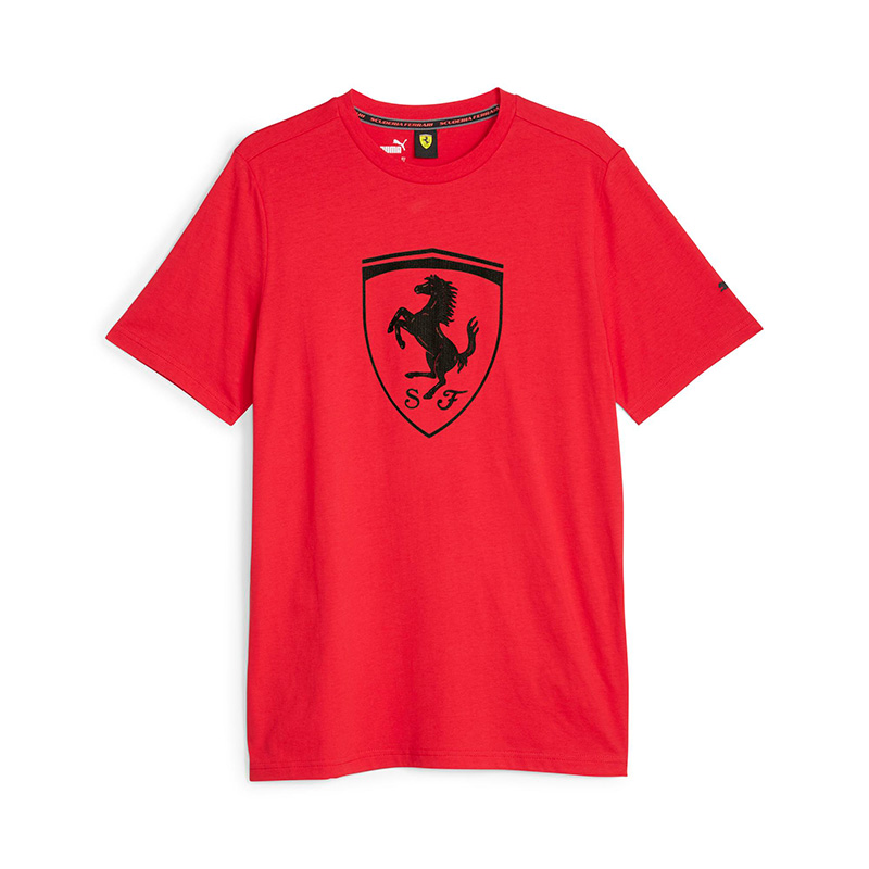 Puma Scuderia Ferrari Race Big Shield Kısa Kollu T-Shirt Kırmızı