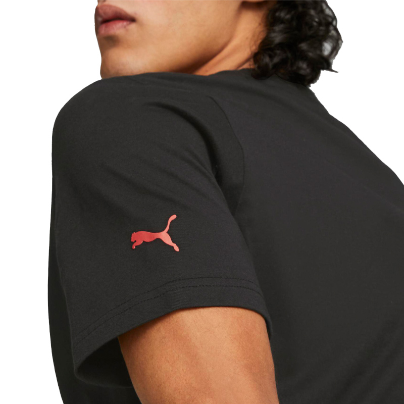 Puma Scuderia Ferrari Race Big Shield Kısa Kollu T-Shirt Siyah
