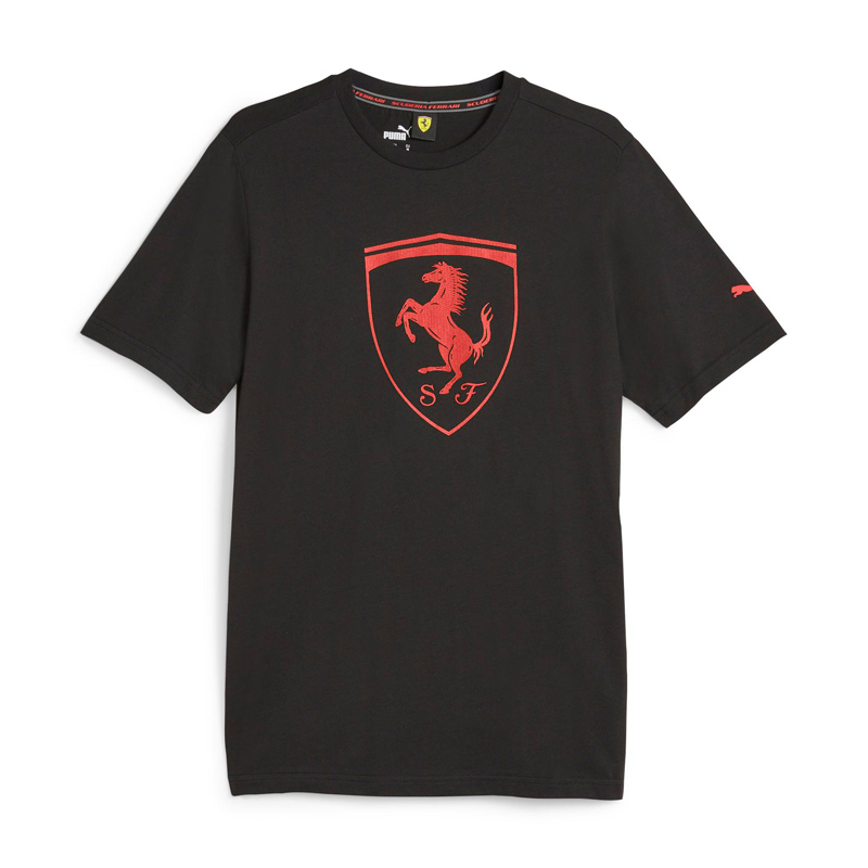 Puma Scuderia Ferrari Race Big Shield Kısa Kollu T-Shirt Siyah