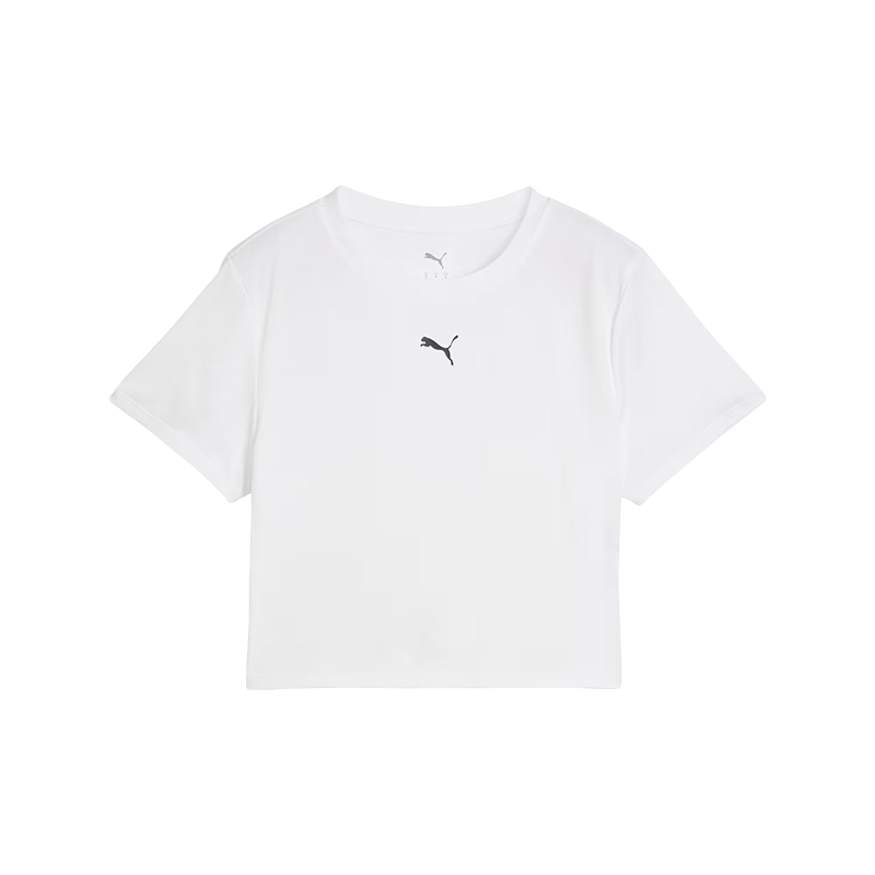 Puma Train All Day Essentials Baby Crop Kadın T-Shirt Beyaz