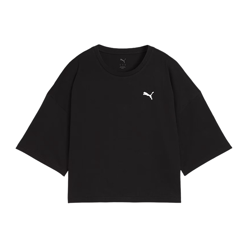Puma Wardrobe Ess Oversized Kadın Kısa Kollu T-Shirt Siyah
