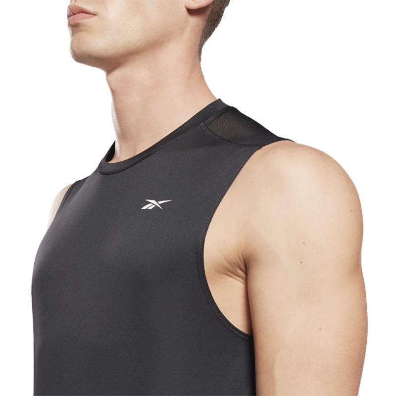 Reebok Workout Ready Sleeveless Tech Tee Kolsuz T-Shirt Siyah