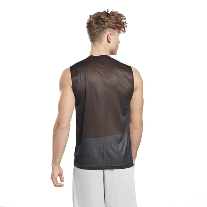 Reebok Workout Ready Sleeveless Tech Tee Kolsuz T-Shirt Siyah