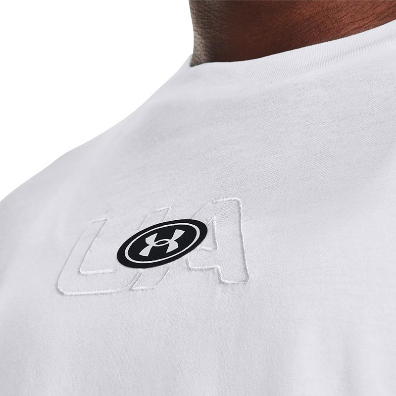 Under Armour Branded Logo Kadın Crop Kısa Kollu T-Shirt Beyaz