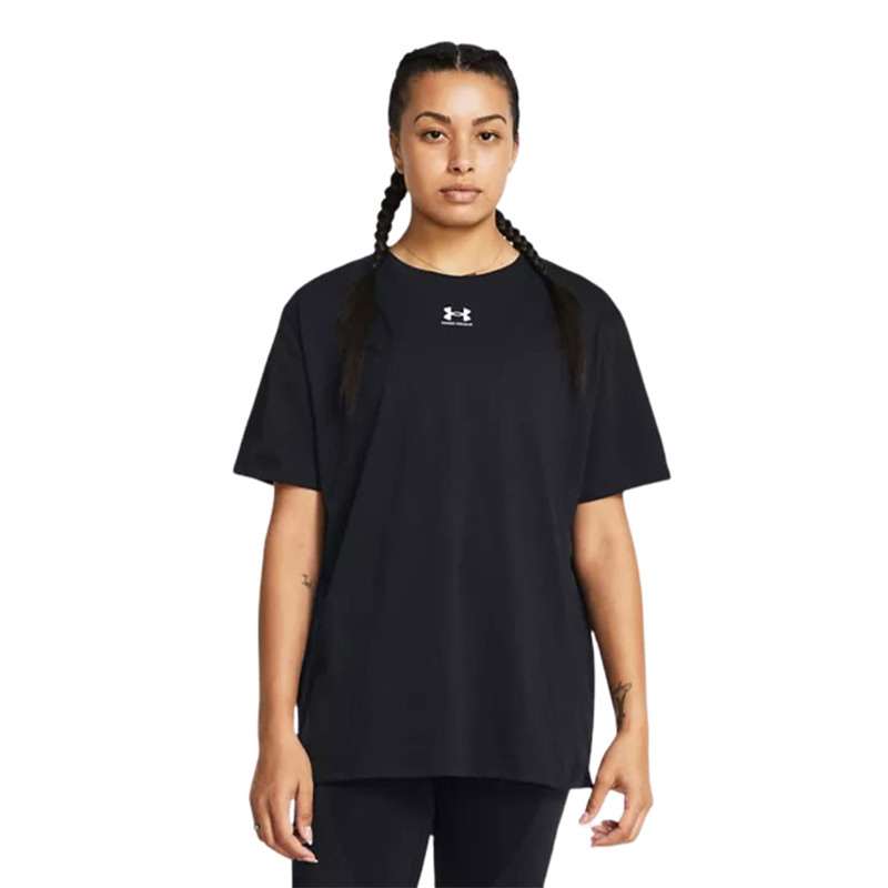 Under Armour Campus Kadın Oversize Kısa Kollu T-Shirt Siyah