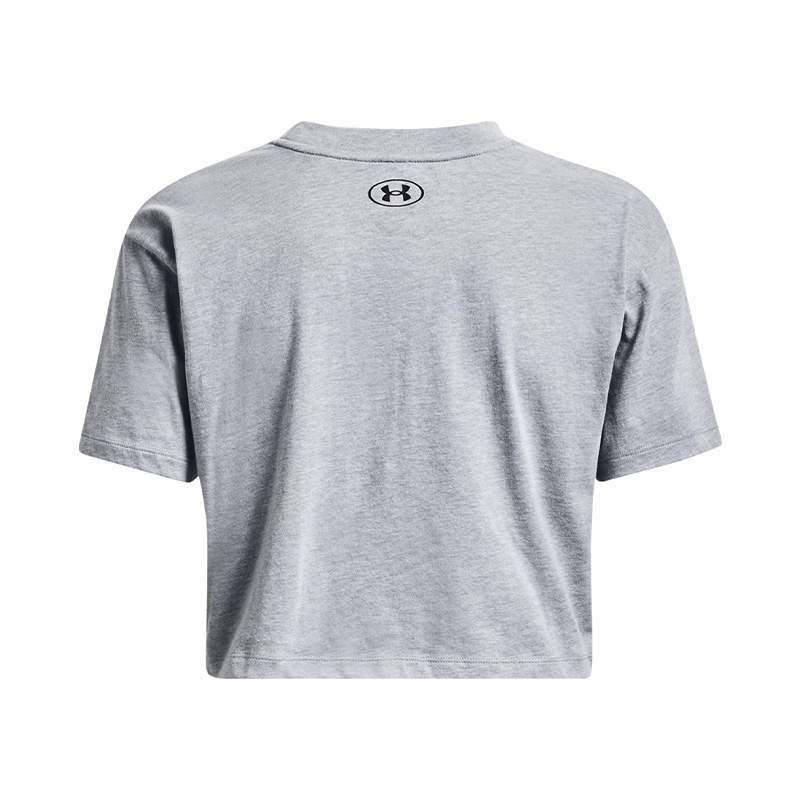 Under Armour Collegiate Kadın Kısa Kollu Crop T-Shirt Koyu Gri