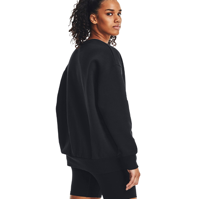 Under Armour Essential Fleece Kadın Oversize Uzun Kollu Sweatshirt Siyah