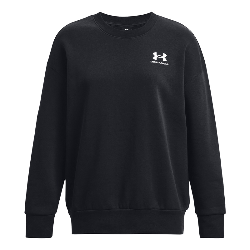 Under Armour Essential Fleece Kadın Oversize Uzun Kollu Sweatshirt Siyah