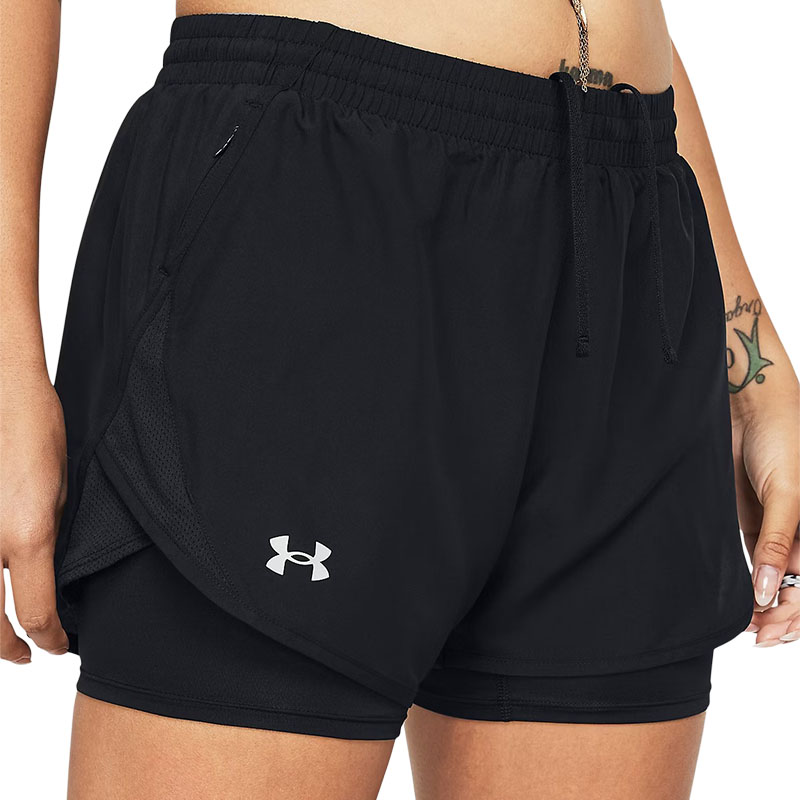 Under Armour Fly By 2 In 1 Kadın Şort Siyah