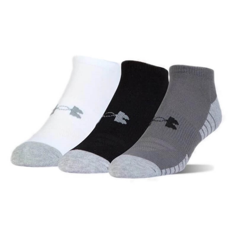 Under Armour HeatGear Tech No Show Çorap 3'lü Paket Siyah/Gri/Beyaz