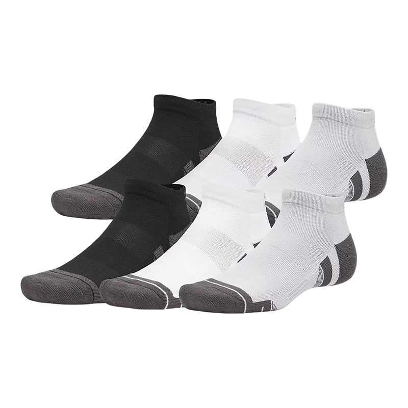 Under Armour Perf Tech 6'lı Paket Low Çorap Siyah Beyaz Gri