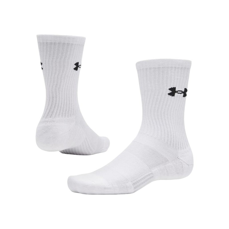 Under Armour Performance Cotton 3'lü Paket Crew Çorap Beyaz
