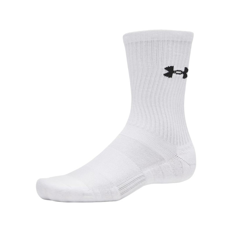 Under Armour Performance Cotton 3'lü Paket Crew Çorap Beyaz