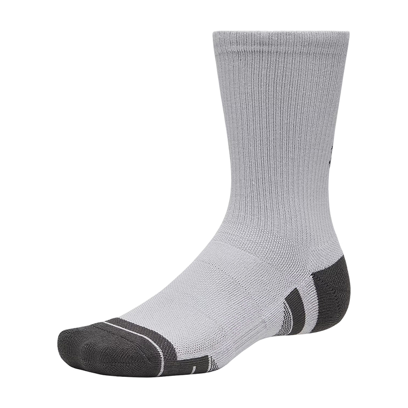 Under Armour Performance Tech 3'lü Paket Crew Çorap Siyah Beyaz Gri