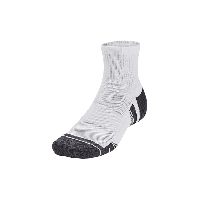 Under Armour Performance Tech 3'lü Paket Quarter Çorap Beyaz Gri