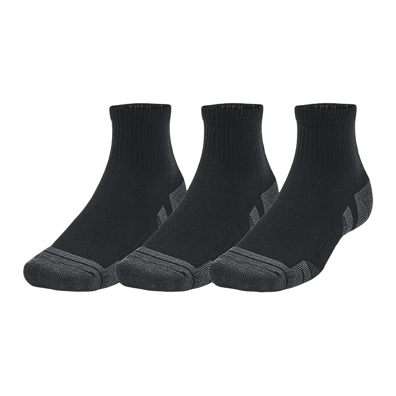 Under Armour Performance Tech 3'lü Paket Quarter Çorap Siyah Gri