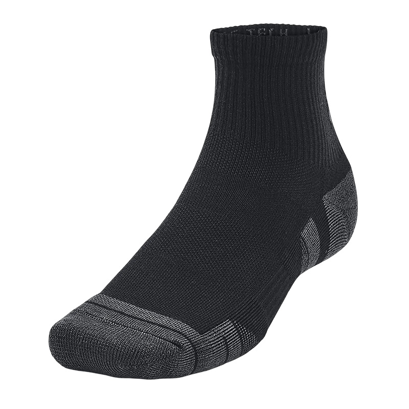 Under Armour Performance Tech 3'lü Paket Quarter Çorap Siyah Gri