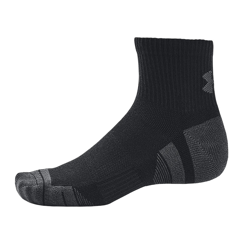 Under Armour Performance Tech 3'lü Paket Quarter Çorap Siyah Gri
