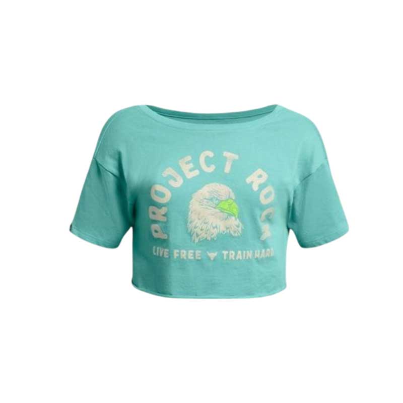 Under Armour Project Rock Balance Graphic Kadın Kısa Kollu T-Shirt Yeşil
