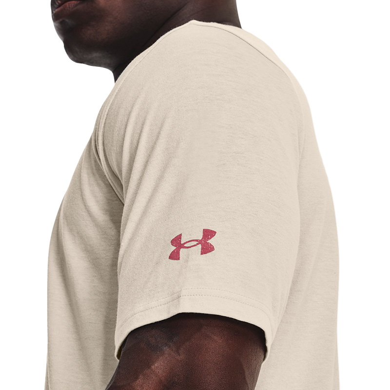 Under Armour Project Rock Brahma Bull Kısa Kollu T-Shirt Bej