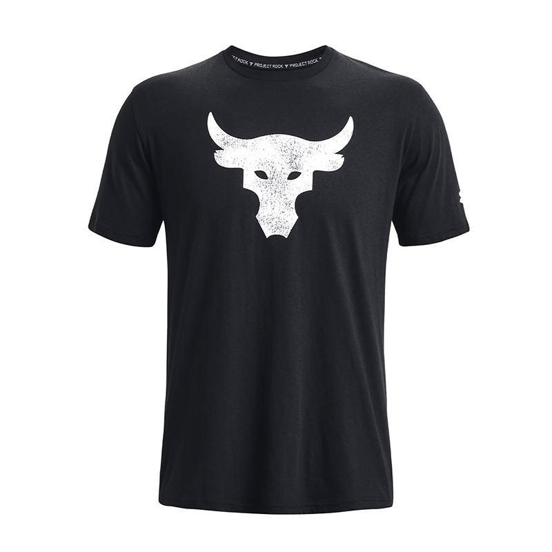 Under Armour Project Rock Brahma Bull Kısa Kollu T-Shirt Siyah Beyaz