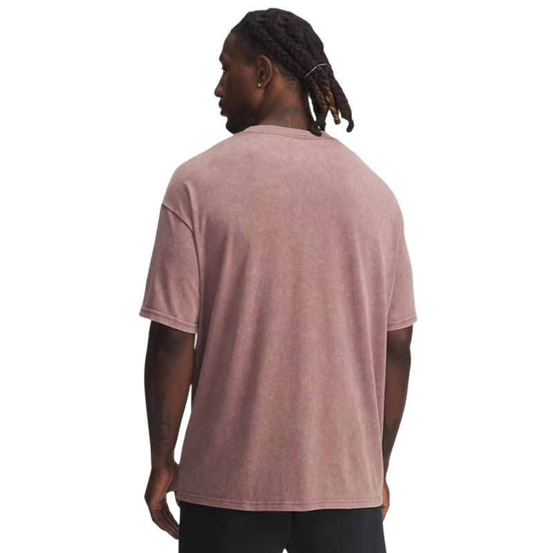 Under Armour Project Rock Heavyweight Oversize Kısa Kollu T-Shirt Bordo