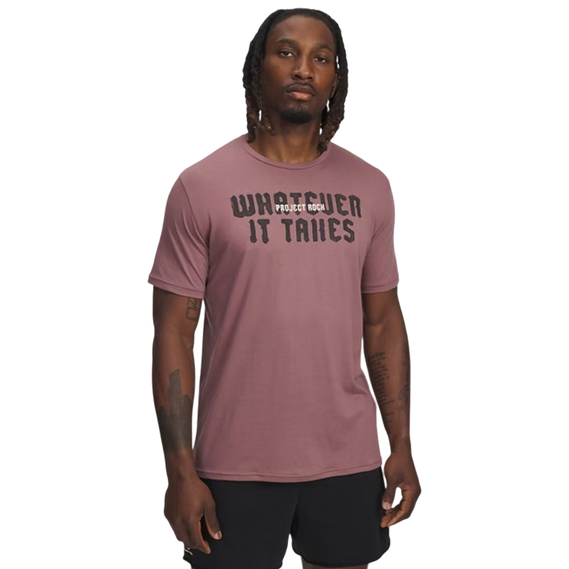 Under Armour Project Rock Q3 1 Kısa Kollu T-Shirt Bordo