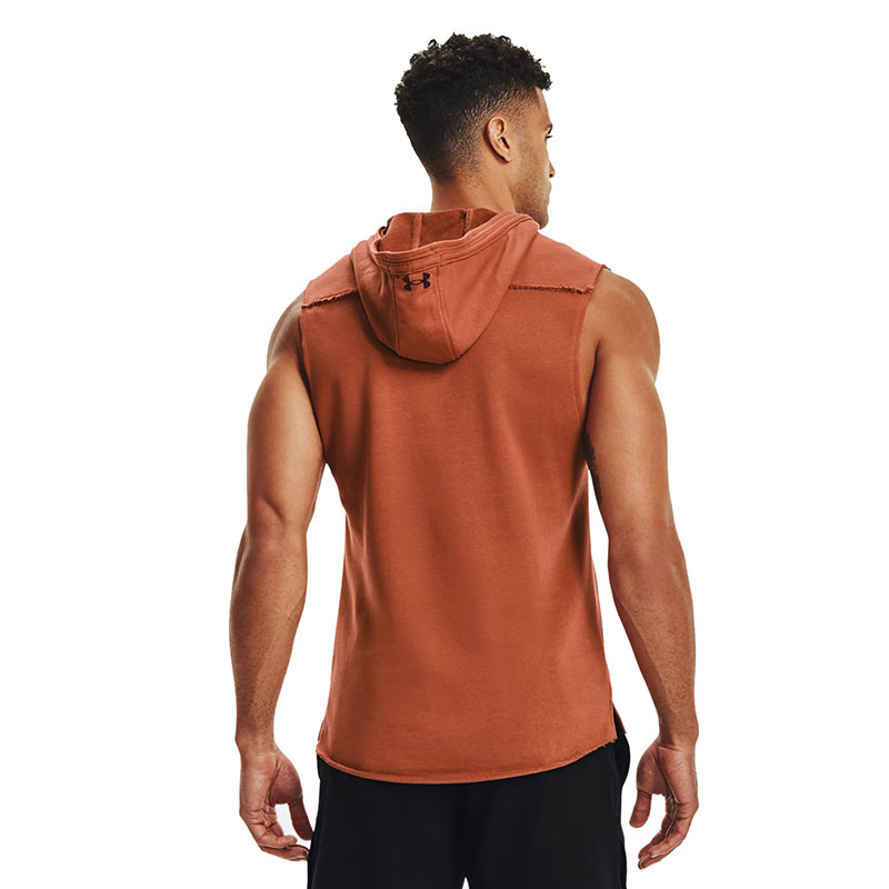 Under Armour Project Rock Terry Iron Kapüşonlu Kolsuz T-Shirt Turuncu