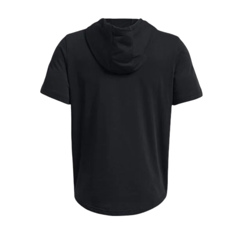 Under Armour Project Rock Terry Payoff Kısa Kollu Kapüşonlu Sweatshirt Siyah