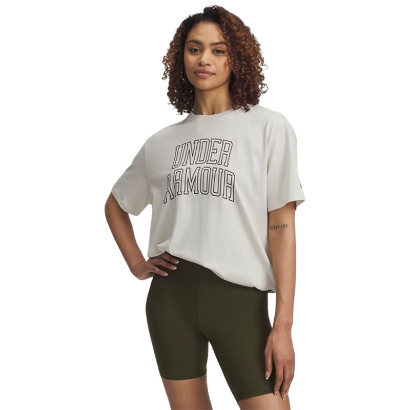 Under Armour Rival Campus Oversize Kadın T-Shirt Beyaz
